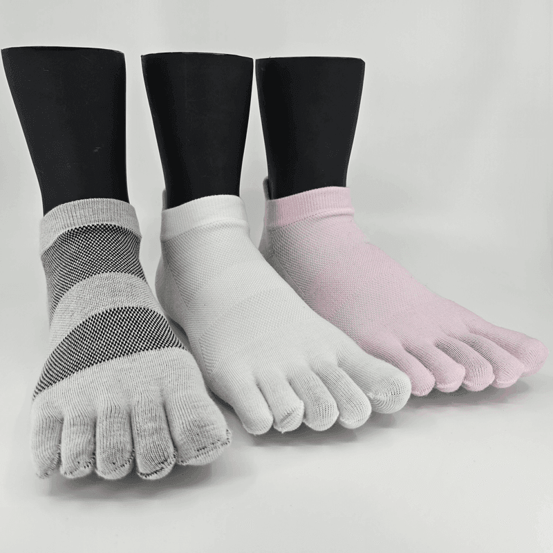 Three Pair Low-Cut Toe Sock Bundle